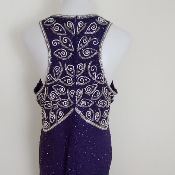 Brilliante by JA purple beaded evening gown - Picture 5 of 6